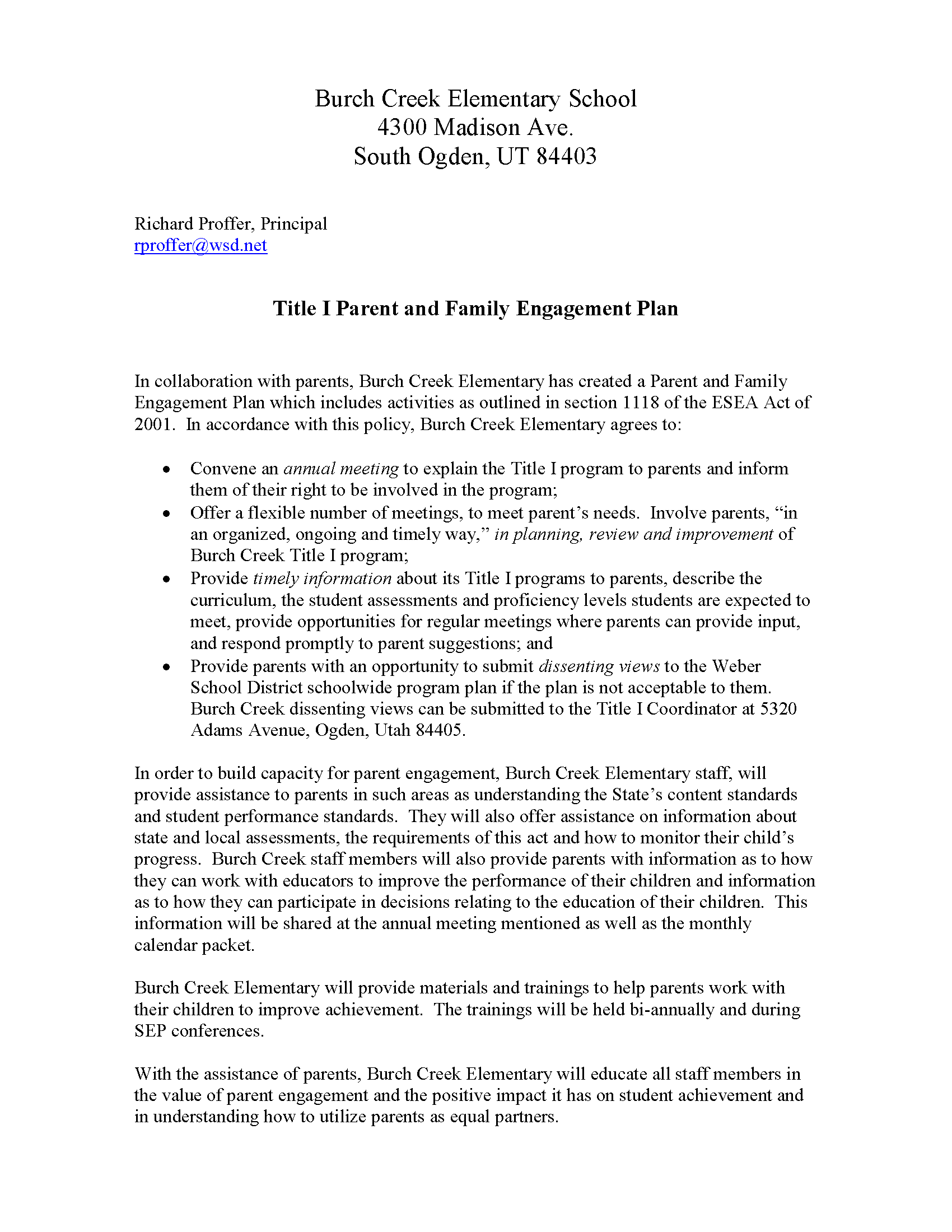Burch Creek Parent Engagement English 2020 21 Page 1