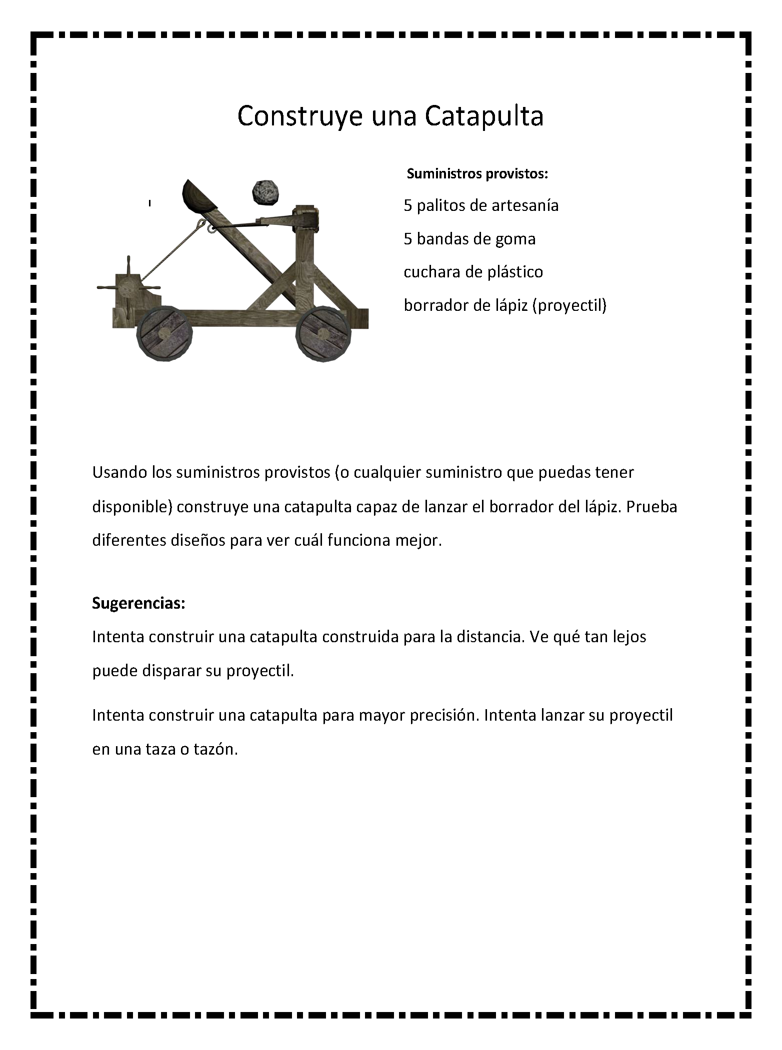 Construye una Catapulta 6th Grade