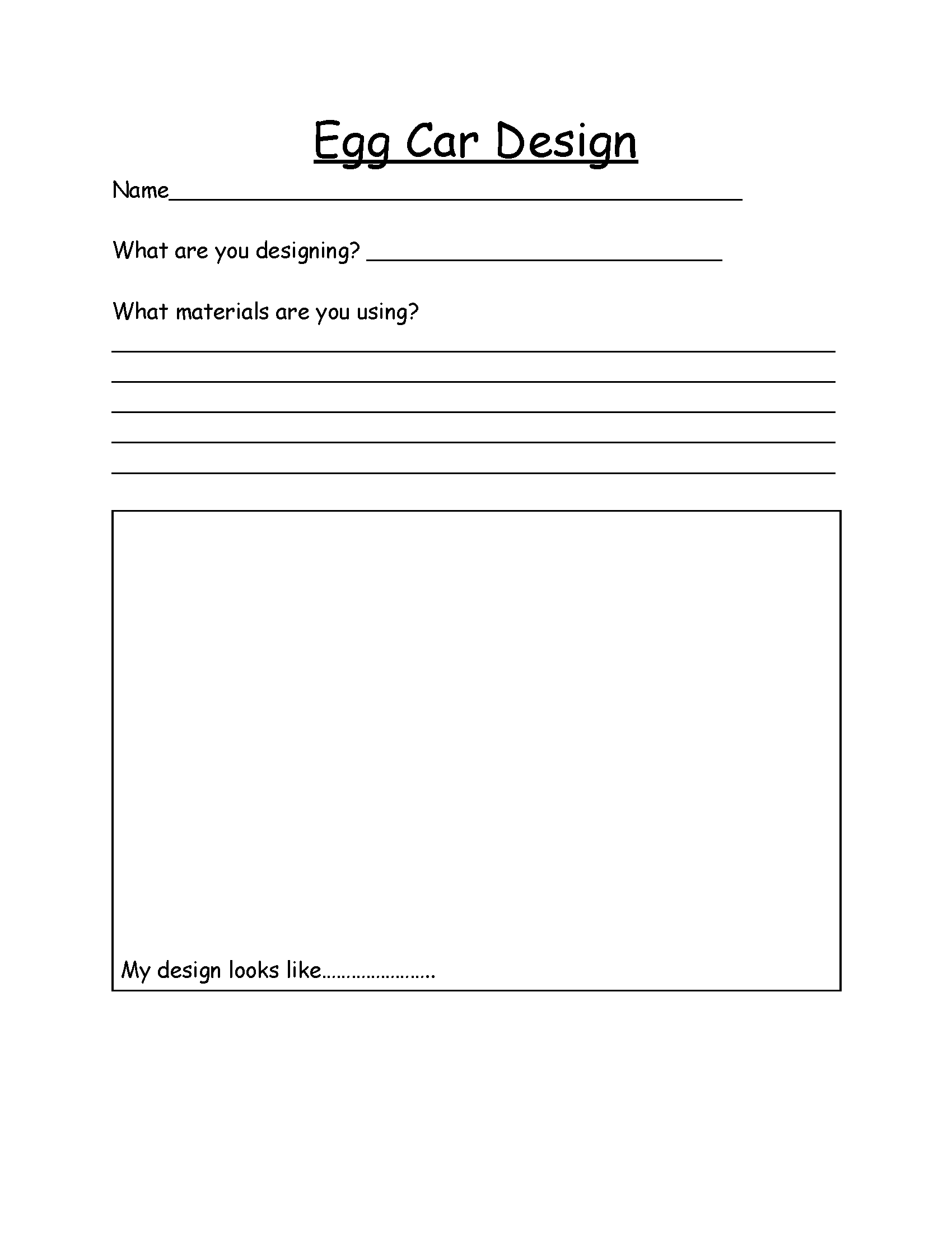 Egg Car Design Page 1