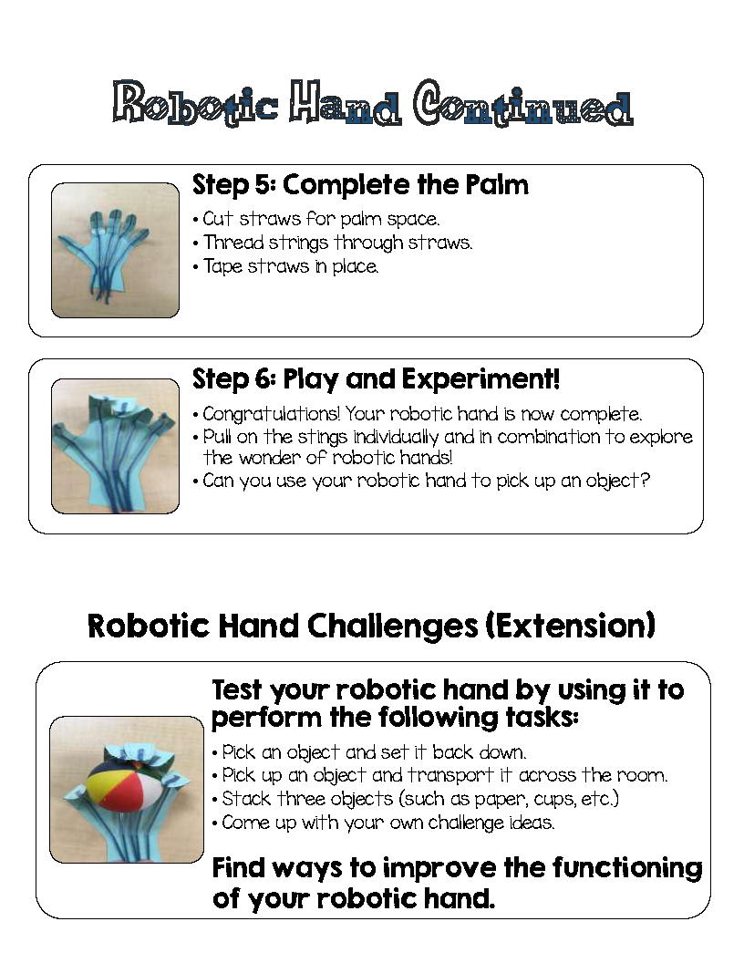 Robotic Hand Instructions Page 2