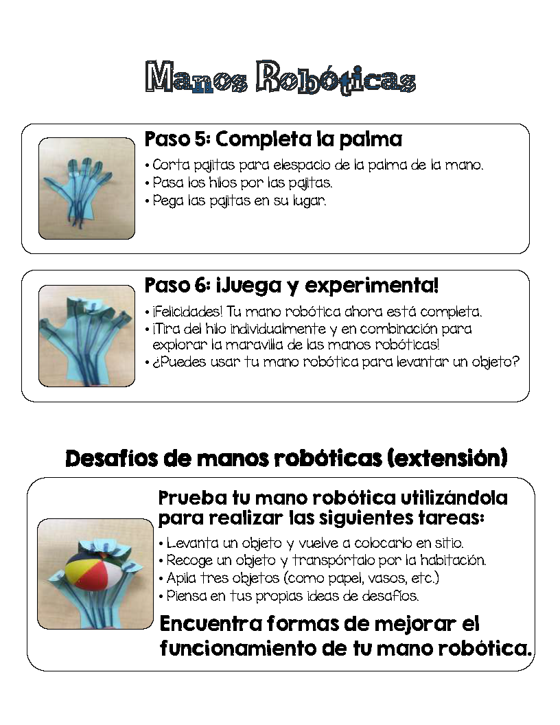 Robotic Hand Instructions Spanish Page 2