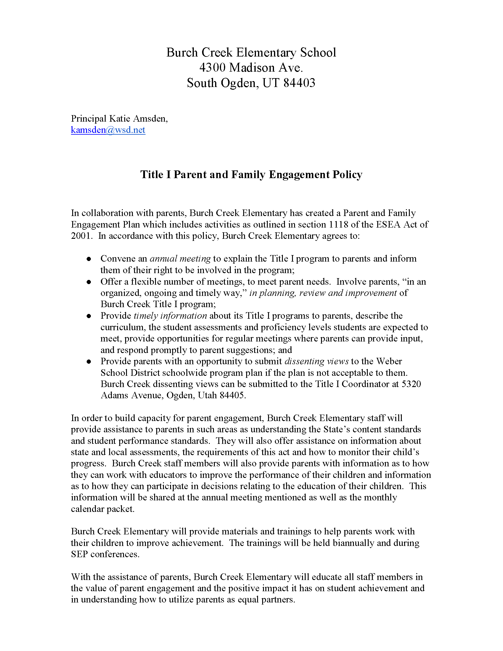 2022 2023 Burch Creek Parent Engagement English Page 1